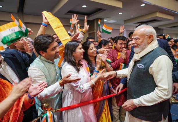 RECORD DATE NOT STATED PM Modi arrives in Norway Oslo Norway , May 18 (ANI): Prime Minister Narendra Modi receives a warm welcome from the members of Indian diaspora, in Oslo on Monday. (DPR PMO ANI Photo) Oslo Norway Copyright: xANIx ANI_20260518212