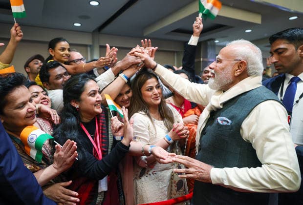 RECORD DATE NOT STATED PM Modi arrives in Norway Oslo Norway , May 18 (ANI): Prime Minister Narendra Modi receives a warm welcome from the members of Indian diaspora, in Oslo on Monday. (DPR PMO ANI Photo) Oslo Norway Copyright: xANIx ANI_20260518214