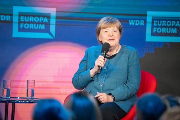 Former German Chancellor Angela Merkel at the WDR Europaforum as part of the re publica 2026 digital conference re publica 2026 in Berlin, Berlin Berlin Germany Event location STATION