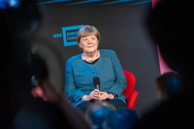 Former German Chancellor Angela Merkel at the WDR Europaforum as part of the re publica 2026 digital conference re publica 2026 in Berlin, Berlin Berlin Germany Event location STATION