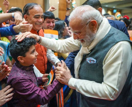 RECORD DATE NOT STATED PM Modi arrives in Norway Oslo Norway , May 18 (ANI): Prime Minister Narendra Modi receives a warm welcome from the members of Indian diaspora, in Oslo on Monday. (DPR PMO ANI Photo) Oslo Norway Copyright: xANIx ANI_20260518232
