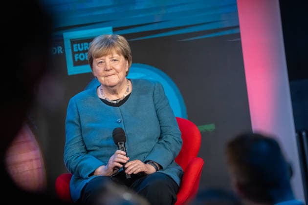Former German Chancellor Angela Merkel at the WDR Europaforum as part of the re publica 2026 digital conference re publica 2026 in Berlin, Berlin Berlin Germany Event location STATION