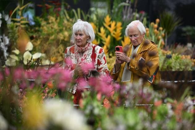 Press day opens for RHS Chelsea Flower Show LONDON, UNITED KINGDOM - MAY 18: Visitors attend the press day of the RHS Chelsea Flower Show in London, United Kingdom, on May 18, 2026, where various garden designs, live performances and promotional events were presented to members of the media. Rasid Necati Aslim Anadolu London United Kingdom. Editorial use only. Please get in touch for any other usage.  Copyright: x2026xAnadoluxRasidxNecatixAslimx