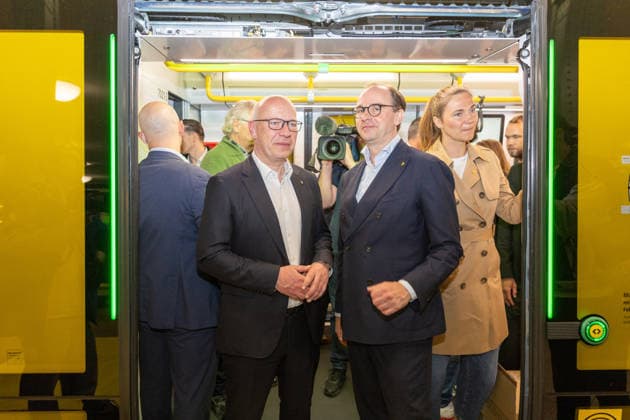 Kai Wegner, Governing Mayor BVG celebrates new fleet for the Berlin underground lines U5 and U9, on 18 05 2026 in Berlin, U Bahn Alexander Platz , Germany