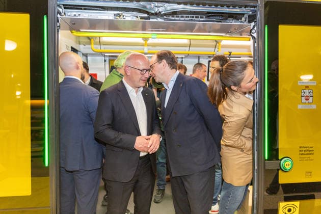 Kai Wegner, Governing Mayor BVG celebrates new fleet for the Berlin underground lines U5 and U9, on 18 05 2026 in Berlin, U Bahn Alexander Platz , Germany