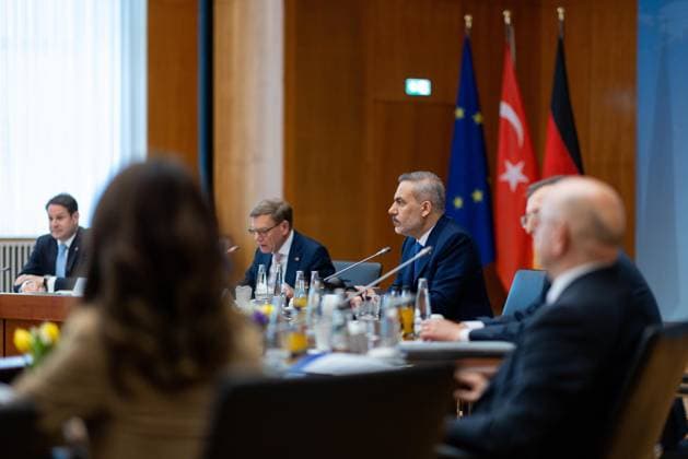 Third Meeting of Germany-Turkiye Strategic Dialogue Mechanism held in Berlin BERLIN, GERMANY - MAY 18: Turkish Foreign Minister Hakan Fidan and German Foreign Minister Johann Wadephul co-chair the third meeting of the Germany-Turkiye Strategic Dialogue Mechanism in Berlin, Germany on May 18, 2026. Murat Gok Anadolu Berlin Germany. Editorial use only. Please get in touch for any other usage.  Copyright: x2026xAnadoluxMuratxGokx