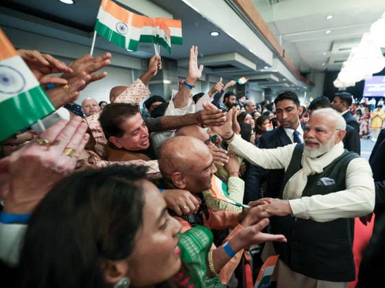 PM Modi arrives in Norway Oslo Norway , May 18 (ANI): Prime Minister Narendra Modi receives a warm welcome from the members of Indian diaspora, in Oslo on Monday. (DPR PMO ANI Photo) Oslo Norway Copyright: xANIx ANI_20260518277
