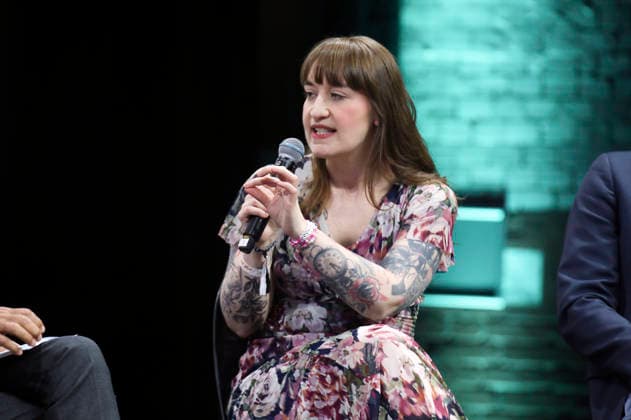 Heidi Reichinnek at the talk on Stage 2 at the re publica 2026 digital trade fair at Station Berlin Berlin, 18 05 2026 Foto:xAgenturxWehnertx xGränzdörferx xFuturexImagex republica_6512