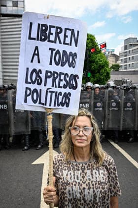 Demonstration in honor of Carmen Navas in Caracas CARACAS, VENEZUELA - MAY 18: Protesters attend a demonstration in honor of Carmen Navas, an 82-year-old mother who died after months of demanding information about her detained son, Victor Quero, who died in state custody in Caracas, Venezuela, May 18, 2026. Maxwell Brienco Anadolu Caracas Venezuela. Editorial use only. Please get in touch for any other usage.  Copyright: x2026xAnadoluxMaxwellxBriencox