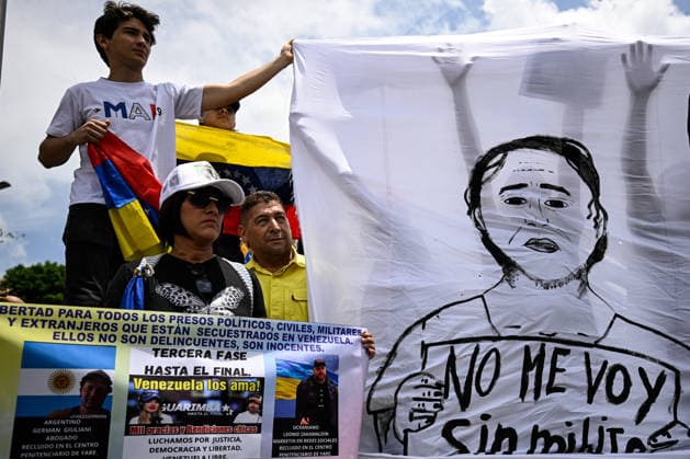 Demonstration in honor of Carmen Navas in Caracas CARACAS, VENEZUELA - MAY 18: Protesters attend a demonstration in honor of Carmen Navas, an 82-year-old mother who died after months of demanding information about her detained son, Victor Quero, who died in state custody in Caracas, Venezuela, May 18, 2026. Maxwell Brienco Anadolu Caracas Venezuela. Editorial use only. Please get in touch for any other usage.  Copyright: x2026xAnadoluxMaxwellxBriencox