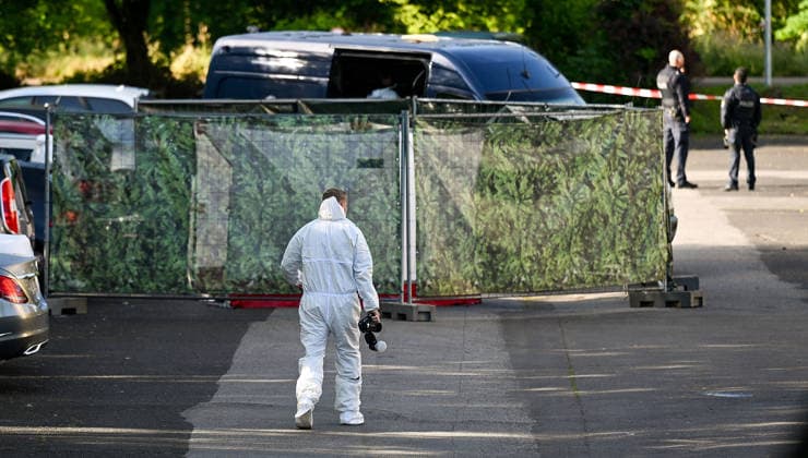 19 05 2026, xpsx, local Hanau murder of woman, v l murder August Schärtner Straße, Hanau Hessen Germany DEU