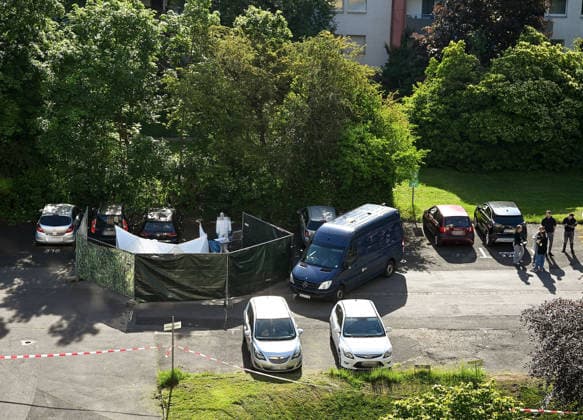 19 05 2026, xpsx, local Hanau murder of woman, v l murder August Schärtner Straße, Hanau Hessen Germany DEU