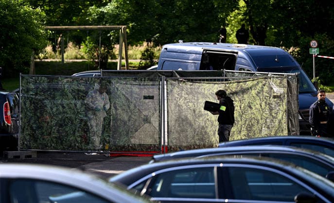 19 05 2026, xpsx, local Hanau murder of woman, v l murder August Schärtner Straße, Hanau Hessen Germany DEU