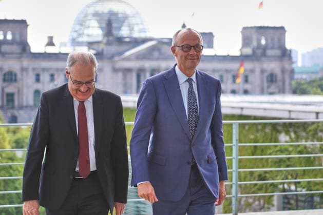 Berlin, Germany, 19 05 2026 Federal Chancellery Reception for the President of the Swiss Confederation Guy Parmelin and Federal Chancellor Friedrich Merz CDU Copyright: xdtsxNachrichtenagenturx dts_119433