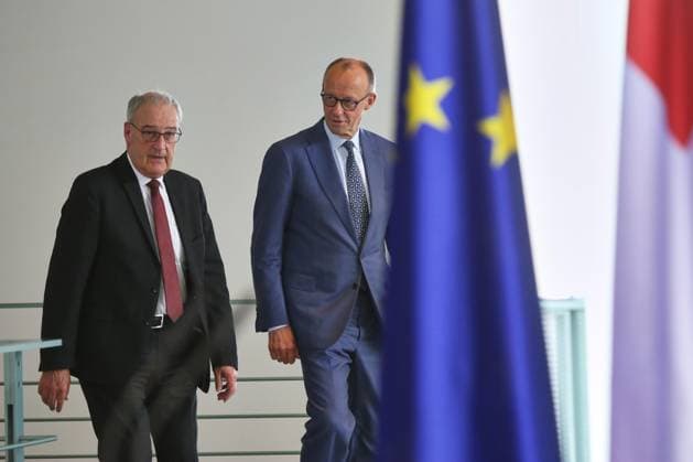 Berlin, Germany, 19 05 2026 Federal Chancellery Reception of the President of the Swiss Confederation Guy Parmelin and Federal Chancellor Friedrich Merz CDU at a press conference Copyright: xdtsxNachrichtenagenturx dts_119444