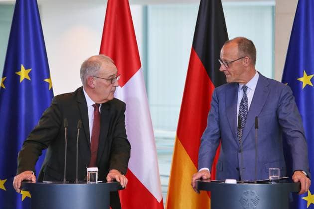 Berlin, Germany, 19 05 2026 Federal Chancellery Reception of the President of the Swiss Confederation Guy Parmelin and Federal Chancellor Friedrich Merz CDU at a press conference Copyright: xdtsxNachrichtenagenturx dts_119449