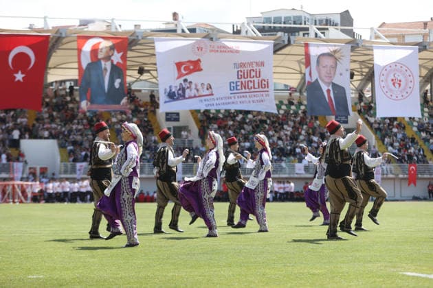 Turkiye marks 19th May Commemoration of Ataturk, Youth and Sports Day KIRKLARELI, TURKIYE - MAY 19: Students perform traditional dances on the occasion of 19 May Commemoration of Ataturk, Youth and Sports Day in Kirklareli, Turkiye on May 19, 2026. Ozgun Tiran Anadolu Kirklareli Turkey. Editorial use only. Please get in touch for any other usage.  Copyright: x2026xAnadoluxOzgunxTiranx