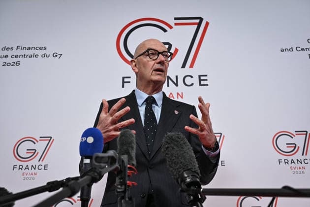 G7 Finance Ministers Meeting in Paris FA French Minister of the Economy, Finance and Industrial, Energy and Digital Sovereignty Roland Lescure talks to the press during the G7 Finance Ministers Meeting at the French Economy and Finance Ministry in Paris on May 19, 2026. Photo by Firas Abdullah ABACAPRESS.COM Paris Ile-de-France France  Copyright: xAbdullahxFiras ABACAx