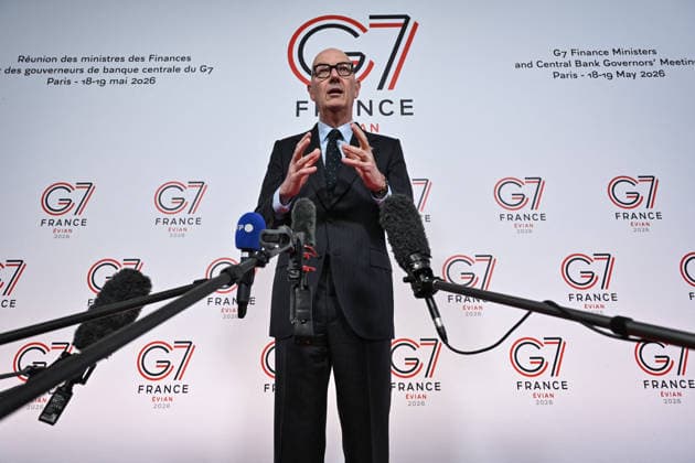 G7 Finance Ministers Meeting in Paris FA French Minister of the Economy, Finance and Industrial, Energy and Digital Sovereignty Roland Lescure talks to the press during the G7 Finance Ministers Meeting at the French Economy and Finance Ministry in Paris on May 19, 2026. Photo by Firas Abdullah ABACAPRESS.COM Paris Ile-de-France France  Copyright: xAbdullahxFiras ABACAx