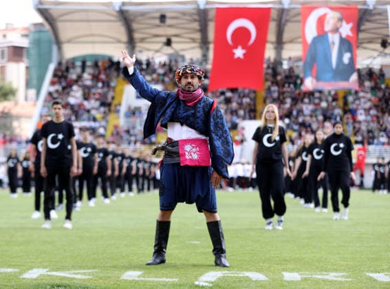 Turkiye marks 19th May Commemoration of Ataturk, Youth and Sports Day KIRKLARELI, TURKIYE - MAY 19: A ceremony is held on the occasion of 19 May Commemoration of Ataturk, Youth and Sports Day at Kirklareli Ataturk Stadium in Kirklareli, Turkiye on May 19, 2026. Ozgun Tiran Anadolu Kirklareli Turkey. Editorial use only. Please get in touch for any other usage.  Copyright: x2026xAnadoluxOzgunxTiranx