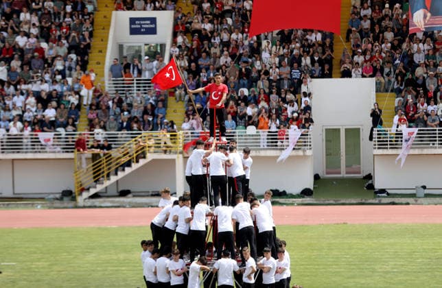 Turkiye marks 19th May Commemoration of Ataturk, Youth and Sports Day KIRKLARELI, TURKIYE - MAY 19: A ceremony is held on the occasion of 19 May Commemoration of Ataturk, Youth and Sports Day at Kirklareli Ataturk Stadium in Kirklareli, Turkiye on May 19, 2026. Ozgun Tiran Anadolu Kirklareli Turkey. Editorial use only. Please get in touch for any other usage.  Copyright: x2026xAnadoluxOzgunxTiranx