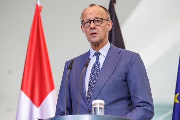 Press conference with Federal Chancellor Friedrich Merz and the President of the Swiss Confederation, Mr. Guy Parmelin Press conference with Federal Chancellor Friedrich Merz and the President of the Swiss Confederation, Mr. Guy Parmelin at the Federal Chancellery in Berlin on 19 05 2026 Berlin Berlin Germany Federal Chancellery