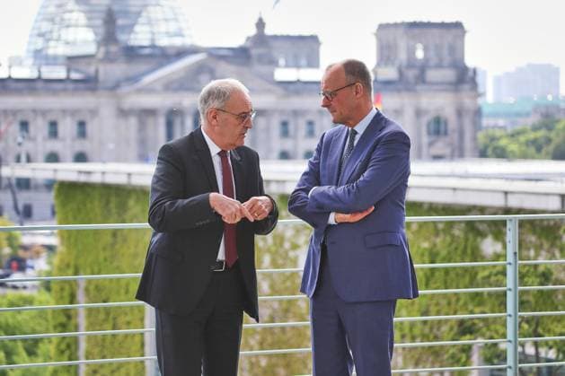 Berlin, Germany, 19 05 2026 Federal Chancellery Reception for the President of the Swiss Confederation Guy Parmelin and Federal Chancellor Friedrich Merz CDU Copyright: xdtsxNachrichtenagenturx dts_119439