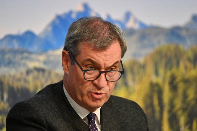 Markus SOEDER Ministerpraesident Bavaria and CSU Chairman, single picture, cropped single motif, portrait, portrait, portrait press conference of the Bavarian State Government after cabinet meeting on 19 05 2026 in the Prinz Carl Palais in Munich