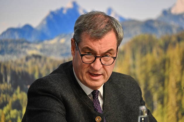 Markus SOEDER Ministerpraesident Bavaria and CSU Chairman, single picture, cropped single motif, portrait, portrait, portrait press conference of the Bavarian State Government after cabinet meeting on 19 05 2026 in the Prinz Carl Palais in Munich