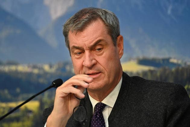 Markus SOEDER Ministerpraesident Bavaria and CSU Chairman, single picture, cropped single motif, portrait, portrait, portrait press conference of the Bavarian State Government after cabinet meeting on 19 05 2026 in the Prinz Carl Palais in Munich
