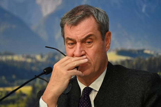 Markus SOEDER Ministerpraesident Bavaria and CSU Chairman, single picture, cropped single motif, portrait, portrait, portrait press conference of the Bavarian State Government after cabinet meeting on 19 05 2026 in the Prinz Carl Palais in Munich