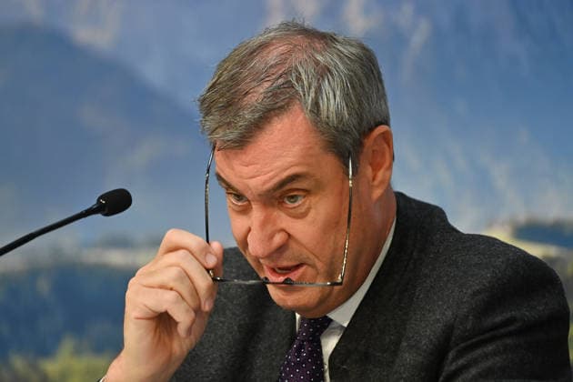 Markus SOEDER Ministerpraesident Bavaria and CSU Chairman, single picture, cropped single motif, portrait, portrait, portrait press conference of the Bavarian State Government after cabinet meeting on 19 05 2026 in the Prinz Carl Palais in Munich