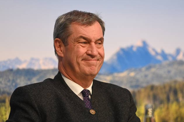 Markus SOEDER State Premier of Bavaria and CSU Chairman, single image, cropped single motif, portrait, portrait press conference of the Bavarian State Government after cabinet meeting on 19 05 2026 in the Prinz Carl Palais in Munich