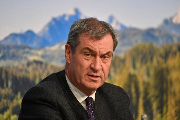 Markus SOEDER Ministerpraesident Bavaria and CSU Chairman, single picture, cropped single motif, portrait, portrait, portrait press conference of the Bavarian State Government after cabinet meeting on 19 05 2026 in the Prinz Carl Palais in Munich