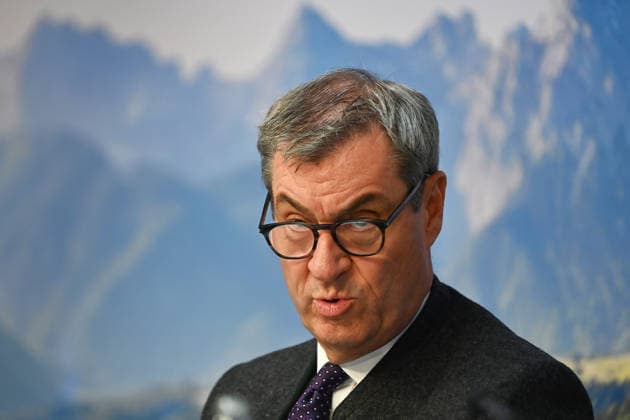 Markus SOEDER Ministerpraesident Bavaria and CSU Chairman, single picture, cropped single motif, portrait, portrait, portrait press conference of the Bavarian State Government after cabinet meeting on 19 05 2026 in the Prinz Carl Palais in Munich