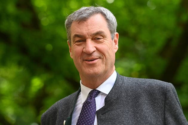 Arrival Markus SOEDER State Premier of Bavaria and CSU Chairman, single image, cropped single motif, portrait, portrait press conference of the Bavarian State Government after cabinet meeting on 19 05 2026 in the Prinz Carl Palais in Munich