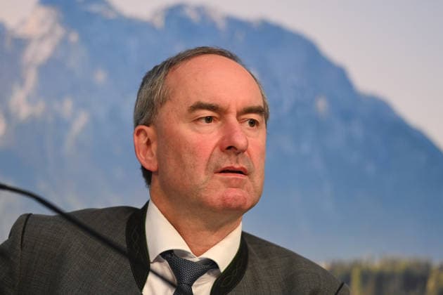 Hubert AIWANGER Freie Waehler,Minister of Economic Affairs Bavaria, single picture, cropped single motif, portrait, portrait press conference of the Bavarian State Government after cabinet meeting on 19 05 2026 in the Prinz Carl Palais in Munich