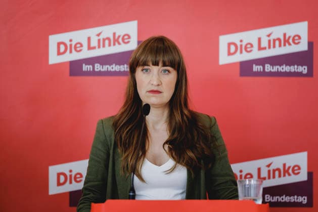 Heidi Reichinnek, Chairwoman of the DIE LINKE parliamentary group in the Bundestag, recorded as part of a press statement before a parliamentary group meeting in Berlin, 19 05 2026 Berlin Germany Copyright: xFlorianxGaertnerx