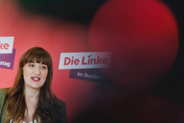 Heidi Reichinnek, Chairwoman of the DIE LINKE parliamentary group in the Bundestag, recorded as part of a press statement before a parliamentary group meeting in Berlin, 19 05 2026 Berlin Germany Copyright: xFlorianxGaertnerx