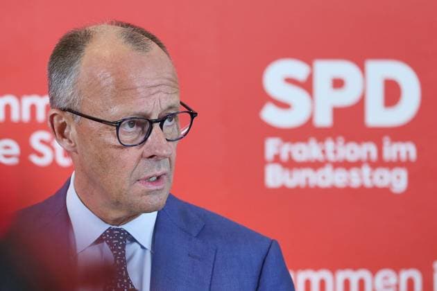 Berlin, Germany, 19 05 2026 German Bundestag SPD parliamentary group meeting CDU leader and Federal Chancellor Friedrich Merz CDU Copyright: xdtsxNachrichtenagenturx dts_119532