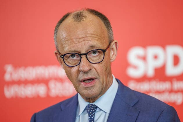 Statement SPD Federal Chancellor Friedrich Merz CDU and Matthias Miersch SPD before the parliamentary group meeting on 19 05 26 in Berlin Berlin Berlin Germany Reichstag