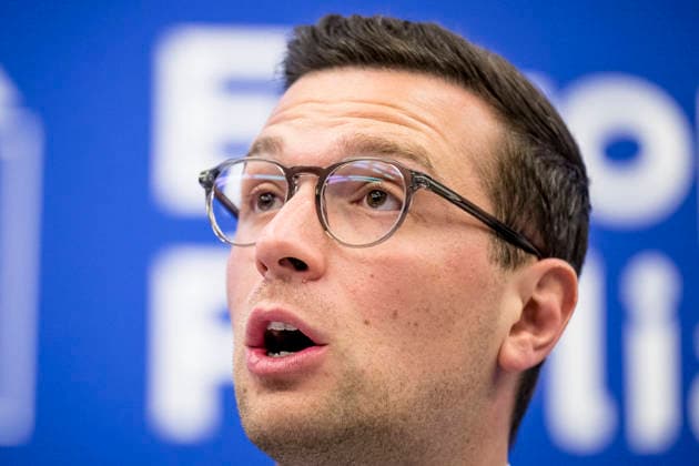 May 19, 2026: Jordan Bardella, President of the Patriots for Europe group, attends a briefing at the European Parliament in Strasbourg, France, 19.05.2026  - ZUMAw80_ 20260519_faf_w80_010 Copyright: xWiktorxDabkowskix