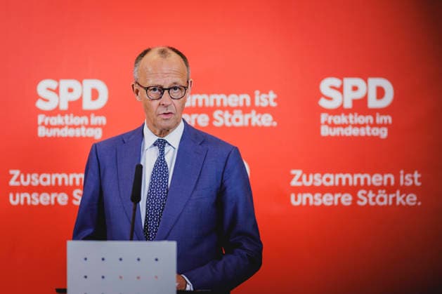 Friedrich Merz CDU , Federal Chancellor, recorded during a press statement before the SPD parliamentary group meeting in Berlin, 19 05 2026 Berlin Germany Copyright: xFlorianxGaertnerx