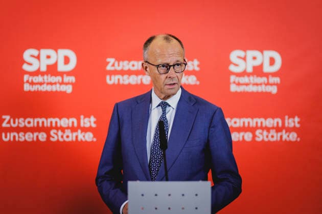 Friedrich Merz CDU , Federal Chancellor, recorded during a press statement before the SPD parliamentary group meeting in Berlin, 19 05 2026 Berlin Germany Copyright: xFlorianxGaertnerx