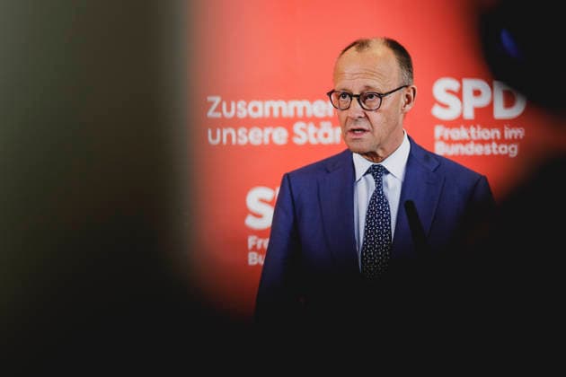 Friedrich Merz CDU , Federal Chancellor, recorded during a press statement before the SPD parliamentary group meeting in Berlin, 19 05 2026 Berlin Germany Copyright: xFlorianxGaertnerx