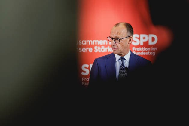 Friedrich Merz CDU , Federal Chancellor, recorded during a press statement before the SPD parliamentary group meeting in Berlin, 19 05 2026 Berlin Germany Copyright: xFlorianxGaertnerx
