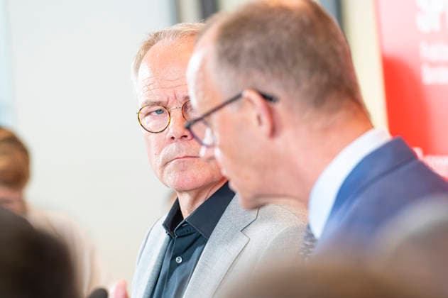 Friedrich Merz EUR, Germany, Berlin 19 05 2026 Federal Chancellor Friedrich Merz CDU visits the SPD parliamentary group in the Bundestag Press statement before the parliamentary group meeting with parliamentary group chairman Matthias Miersch SPD