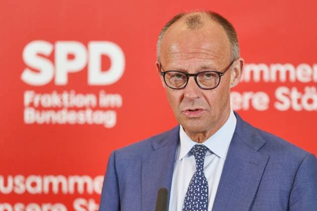 Berlin, Germany, 19 05 2026 German Bundestag SPD parliamentary group meeting CDU leader and Federal Chancellor Friedrich Merz CDU is a guest and speaks at a statement Copyright: xdtsxNachrichtenagenturx dts_119553