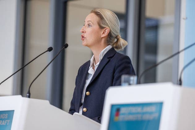 Statement AfD Alice Weidel AfD , at a statement of the AfD on 19 05 26 in Berlin Berlin Germany Reichstag