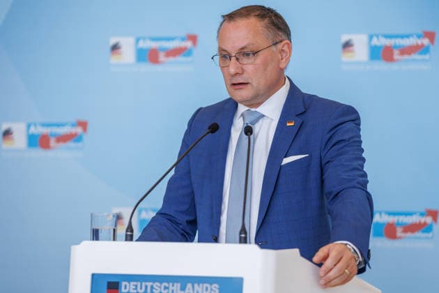 Statement AfD Tino Chrupalla AfD , at a statement of the AfD on 19 05 26 in Berlin Berlin Berlin Germany Reichstag